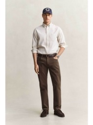gant ανδρικό τζιν παντελόνι πεντάτσεπο regular fit (34l) - 1000511 καφέ