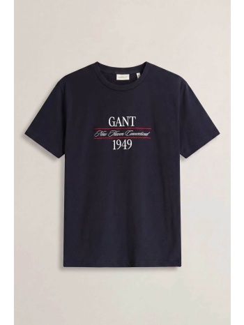 gant ανδρικό t-shirt με κεντημένο graphic logo regular fit