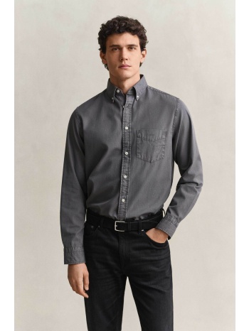 gant ανδρικό πουκάμισο twill button down με τσέπη και