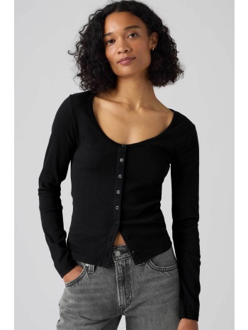 levi`s® γυναικείο πλεκτό τοπ ribbed με κουμπιά slim fit