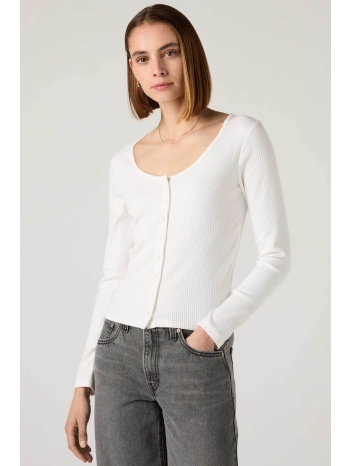 levi`s® γυναικείο πλεκτό τοπ ribbed με κουμπιά slim fit