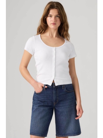 levi`s® γυναικείο πλεκτό τοπ ribbed με κουμπιά slim fit