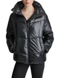 dkny γυναικείο μπουφάν καπιτονέ μονόχρωμο - dp6j9623 μαύρο