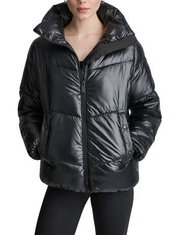 dkny γυναικείο μπουφάν καπιτονέ μονόχρωμο - dp6j9623 μαύρο