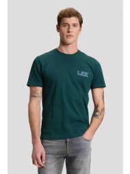 lee® ανδρικό t-shirt regular fit `varsity` - 112386339 πράσινο σκούρο
