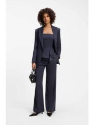 hugo boss γυναικείο παντελόνι regular fit `hasmina` - 50566085 μπλε σκούρο