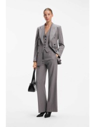 hugo γυναικείο παντελόνι ριγέ regular fit `hasmina` - 50569808 γκρι