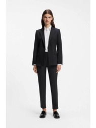 hugo γυναικείο παντελόνι cropped slim fit `hetana` - 50570902 μπλε σκούρο