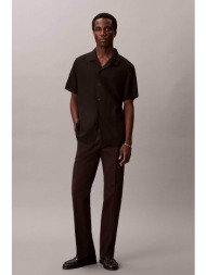 calvin klein ανδρικό παντελόνι chino σατέν straight fit - lv04lf625g μαύρο