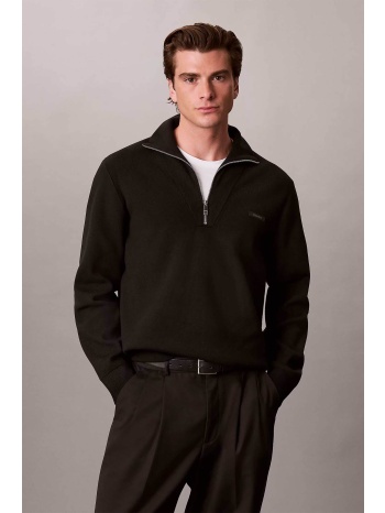 calvin klein ανδρική πλεκτή μπλούζα με 1/2 φερμουάρ και