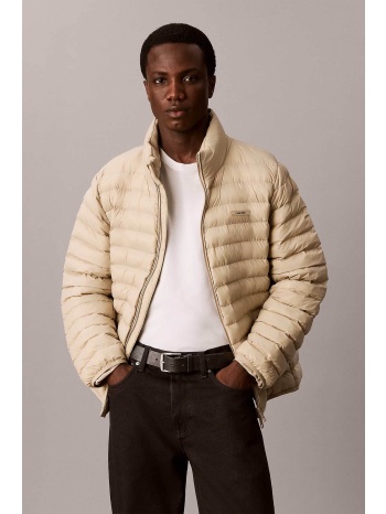 calvin klein ανδρικό αδιάβροχο puffer μπουφάν με logo patch