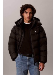 calvin klein jeans ανδρικό αδιάβροχο puffer μπουφάν με κουκούλα και λογότυπο relaxed fit - lv04rg515