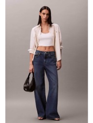 calvin klein jeans γυναικείο τζιν παντελόνι πεντάτσεπο relaxed wide fit - lv047f727g denim blue σκού