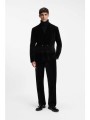 hugo ανδρικό παντελόνι με βελούδινη υφή modern fit `flip` - 50570197 μαύρο