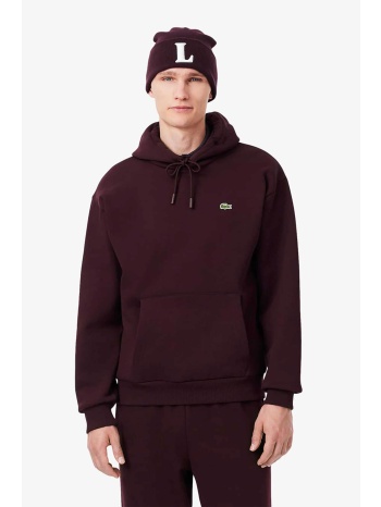lacoste ανδρική μπλούζα φούτερ με κουκούλα και κεντημένο