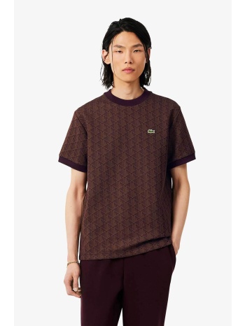 lacoste ανδρικό t-shirt με all-over monogram pattern