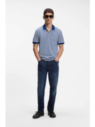 hugo ανδρικό τζιν παντελόνι πεντάτσεπο tapered fit `634` - 50517544 denim blue σκούρο