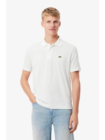 lacoste ανδρική μπλούζα πόλο πικέ κοντομάνικη με κεντημένο