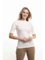 lauren ralph lauren γυναικεία μπλούζα μονόχρωμη κοντομάνικη - 200654963036 λευκό