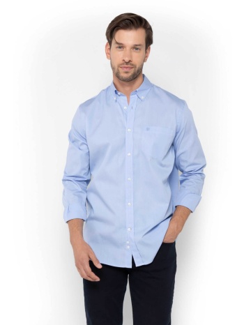 the bostonians ανδρικό πουκάμισο poplin button down με ψιλό