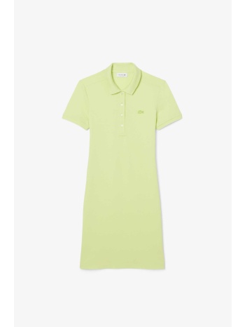 lacoste γυναικείο mini φόρεμα πόλο πικέ με κεντημένο