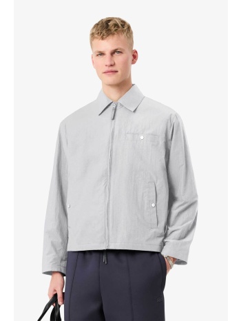 lacoste ανδρικό αδιάβροχο jacket με γιακά - bh1205 γκρι
