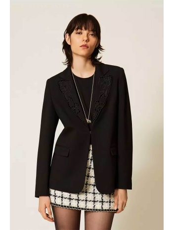 twinset γυναικείο σακάκι με κέντημα στο γιακά - 262tp2675