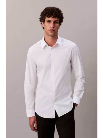 calvin klein ανδρικό πουκάμισο με κεντημένο monogram slim