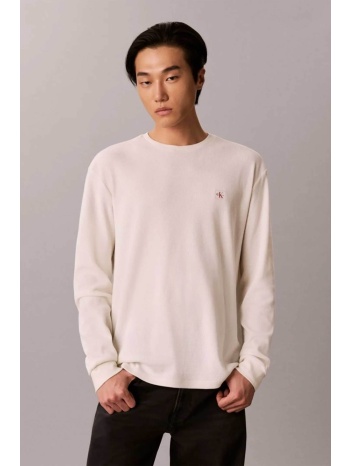 calvin klein jeans ανδρική μακρυμάνικη μπλούζα με waffle