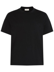 calvin klein jeans ανδρικό t-shirt με ανάγλυφο monogram regular fit - lv04rg220g μαύρο