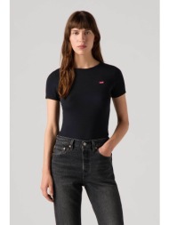 levi`s® γυναικείο t-shirt με λογότυπο slim fit `hayes` - 001j30007 μαύρο