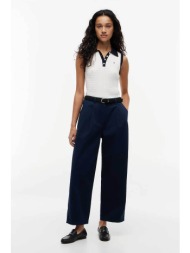 tommy hilfiger γυναικείο παντελόνι chino barrel fit - ww0ww50089 μπλε σκούρο