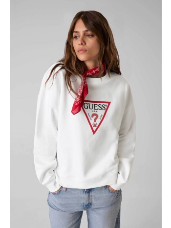 guess γυναικεία μπλούζα φούτερ με λογότυπο oversized fit 