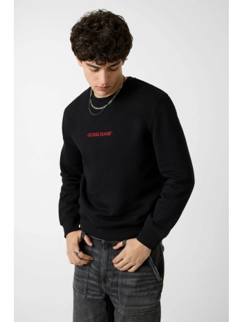 guess ανδρική μπλούζα φούτερ με λογότυπο slim fit 
