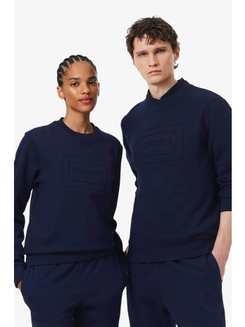 lacoste unisex μπλούζα φούτερ με ανάγλυφο λογότυπο classic