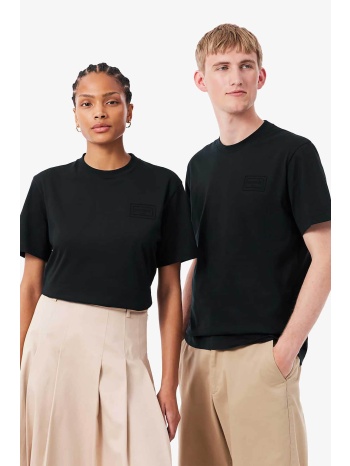 lacoste unisex t-shirt με ανάγλυφο λογότυπο classic fit 
