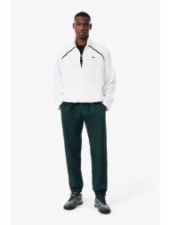 lacoste σετ ανδρική φόρμα με λογότυπο relaxed fit `tennis x daniil medvedev` - wh6927 λευκό - πράσιν