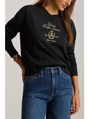 lauren ralph lauren γυναικεία μπλούζα φούτερ με κέντημα