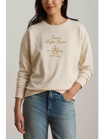 lauren ralph lauren γυναικεία μπλούζα φούτερ με κέντημα