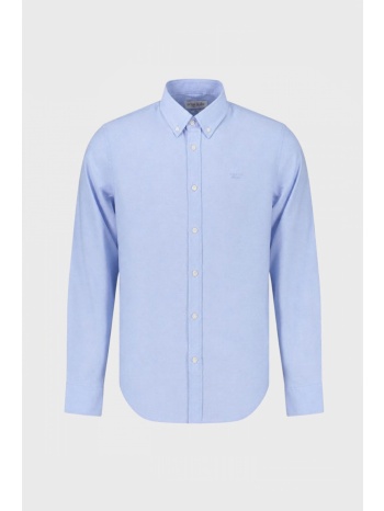 guess ανδρικό πουκάμισο oxford button down με λογότυπο