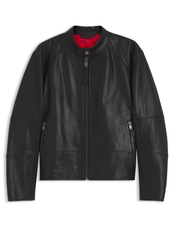 hugo ανδρικό δερμάτινο jacket slim fit `likos` - 50564039