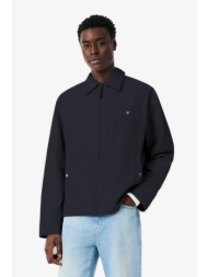 lacoste ανδρικό αδιάβροχο jacket με γιακά - bh1205 μπλε σκούρο