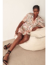 ba&sh γυναικείο mini φόρεμα σεμιζιέ με all-over floral print `ganiela` - 1e22gani εκρού