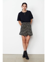 ba&sh γυναικεία mini φούστα με all-over print `eva` - 1e22eva μαύρο