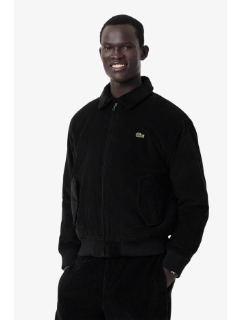 lacoste ανδρικό κοτλέ bomber jacket με κεντημένο λογότυπο