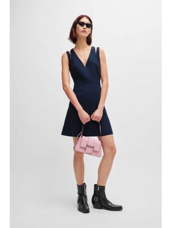 hugo boss γυναικείο mini φόρεμα μονόχρωμο με ανοίγματα σε προσφορά