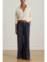 lauren ralph lauren γυναικεία μπλούζα πλεκτή με πόλο γιακά - 200p14056001 κρέμ