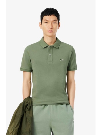 lacoste ανδρική μπλούζα πόλο πικέ κοντομάνικη με κεντημένο