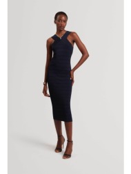 ted baker γυναικείο midi φόρεμα πλεκτό `ardiele` - 284796 μπλε σκούρο