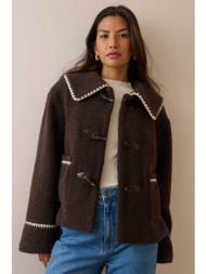 nobody΄s child γυναικείο jacket oversized `borg` - 2617101001 καφέ